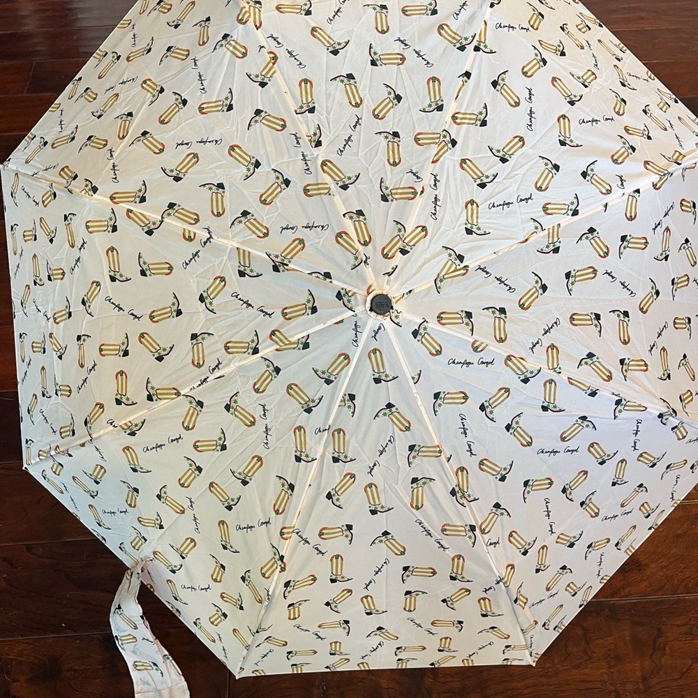 Totes Western Cowboy Boots Umbrella